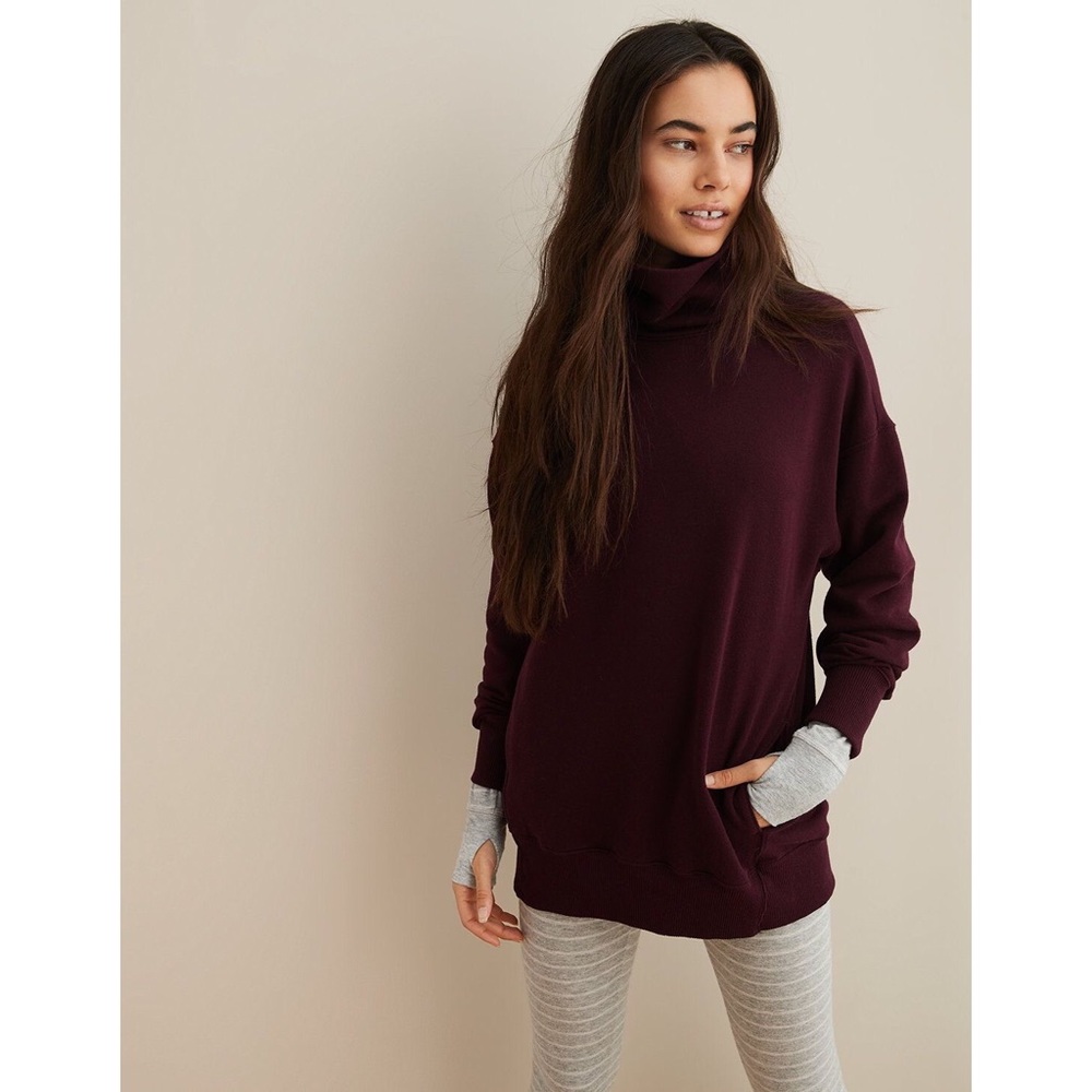 Aerie Sunday Soft Turtleneck Sweatshirt